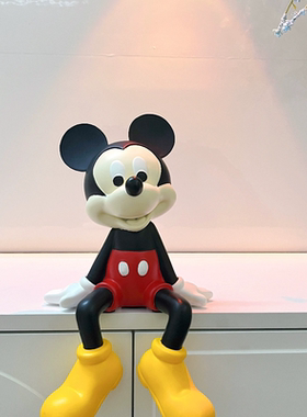 卡通坐姿米奇摆件入户玄关壁柜