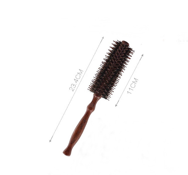 Chuangyi round roller comb pure boar bristle blow-drying and curling comb