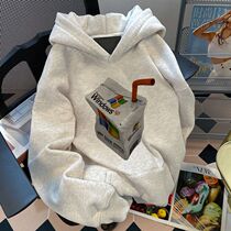 Heavy Pound 100% Pure Cotton American Retro Street Tandem Hat Necropolis Loosehood Woman Autumn Winter Loose Trend 100 Hitman Coat