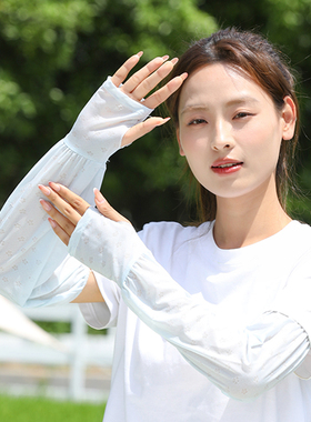 夏季防晒女士冰袖成人袖套户外防紫外线套袖薄款透气护袖蕾丝手袖