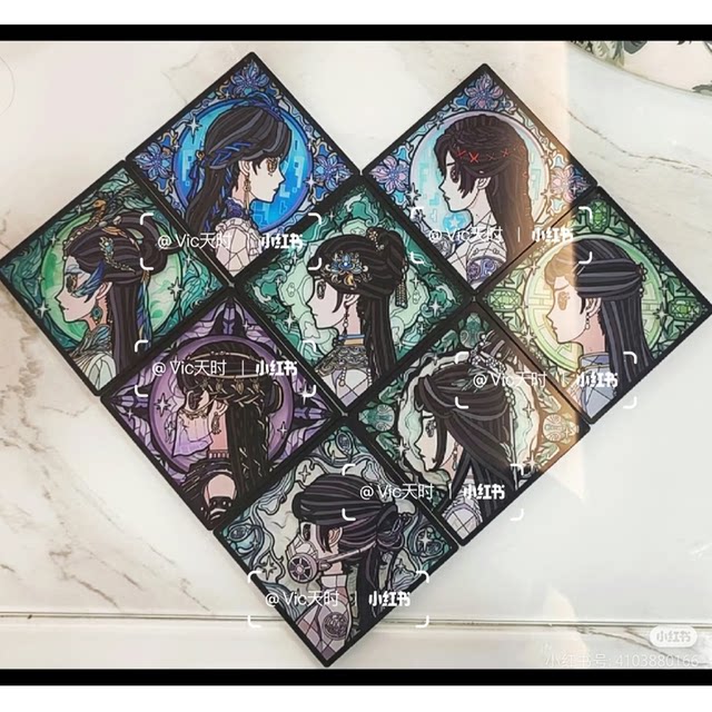 V personality antique business color window fan peripheral