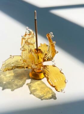 手工花轻奢摆件手作小众高级感香座摆件轻奢摆设香薰香盘装饰礼物
