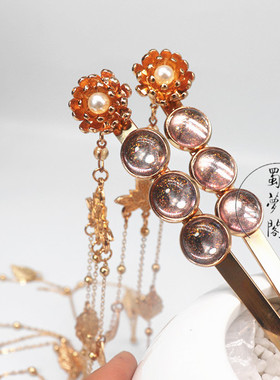 原创唐宋敦煌掩鬓长流苏步摇头饰