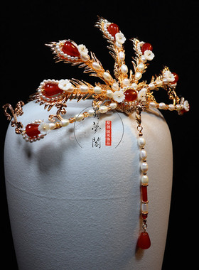 蜀梦阁唐宋明制红楼凤冠淡水珍珠