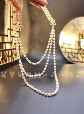 唐宋明制百搭款仿珍珠后压头饰