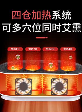 艾灸仪器熏蒸仪全身家用理疗灯美容院艾绒无烟器具艾炙盒一体机