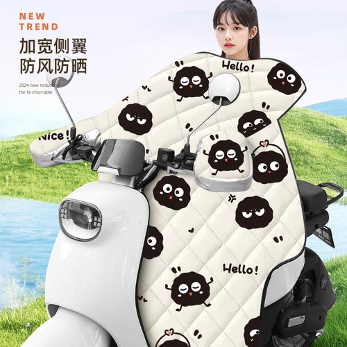 四季通用款电动车挡风被夏防晒双面防水冬季小摩托电瓶车春秋天 - 图0