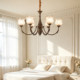 American all-copper chandelier for living room, dining room and bedroom