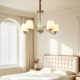 Muting American living room chandelier H65 all copper lamp