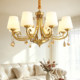 Muting all-copper American retro French living room chandelier