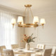 Muting all copper American style living room bedroom dining room chandelier