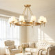 Muting all copper American style living room bedroom dining room chandelier