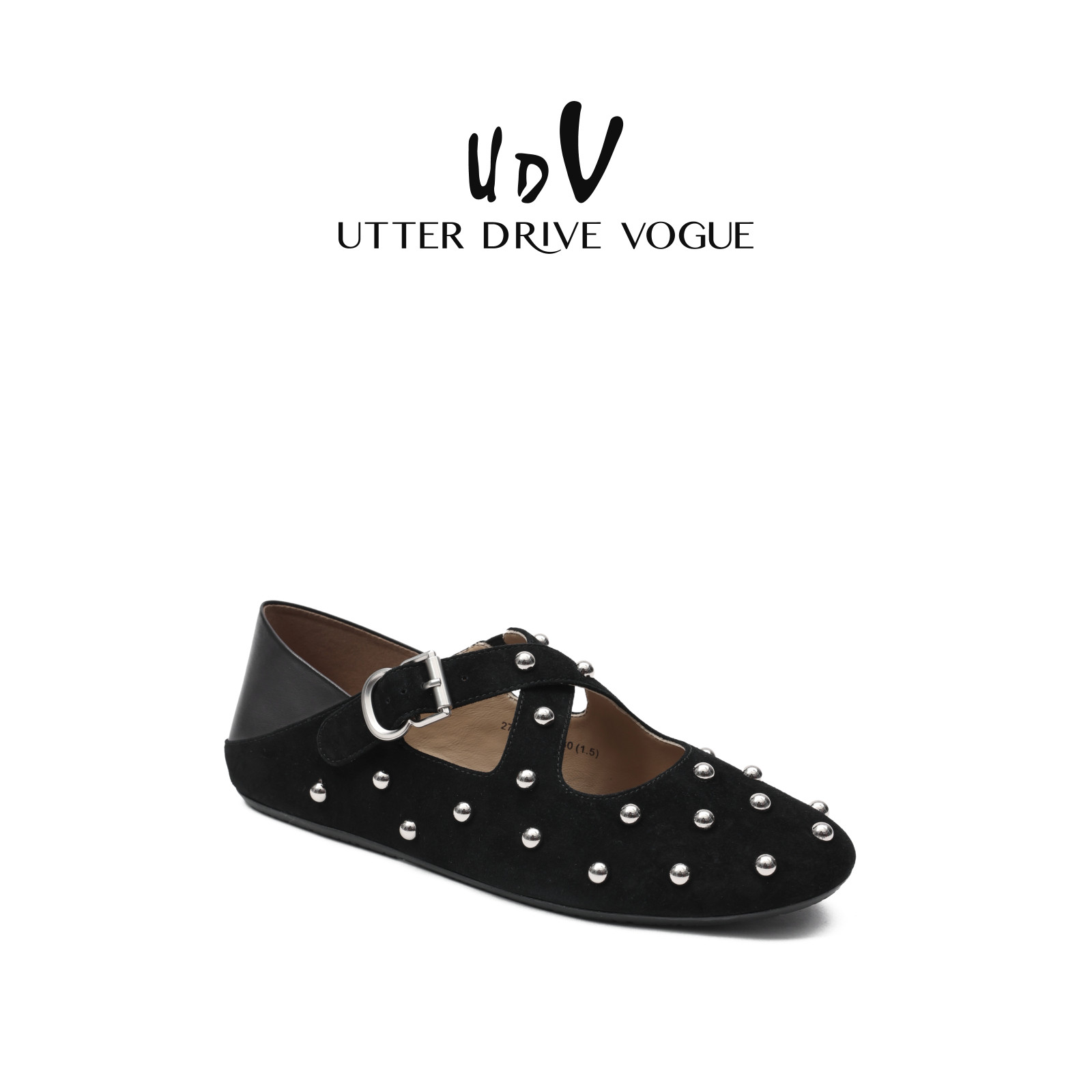 UDV复古法式玛丽珍平底鞋女2026春季新款羊皮柔软单鞋铆钉芭蕾鞋,淘宝优惠券,粉丝福利购,淘宝优惠卷