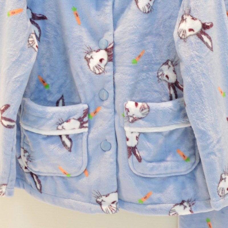 芬腾睡衣秋冬季女士法兰绒素色卡通兔子可爱卡通珊瑚绒保暖家居服,淘宝优惠券,粉丝福利购,淘宝优惠卷