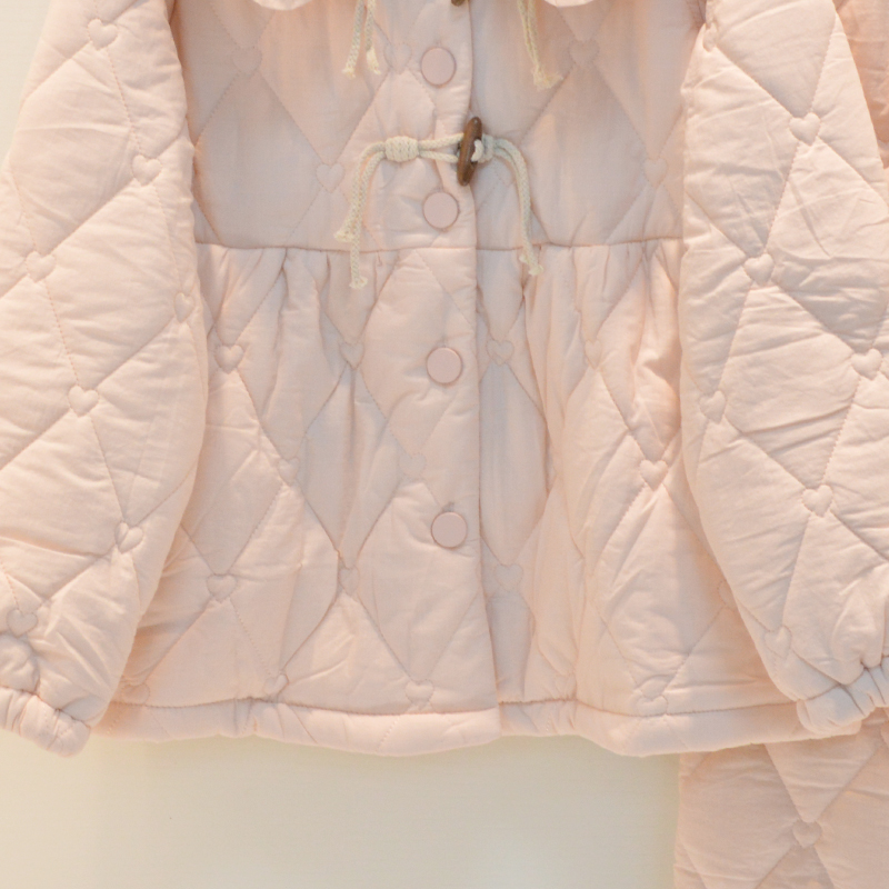 安之伴睡衣冬季女士梭织三层加绒加厚夹棉甜美淑女保暖棉袄家居服