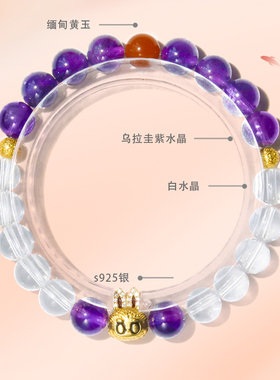 脉能晶石|上岸锦鲤紫水晶白水晶