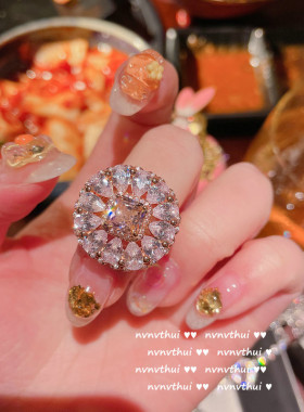 镀金锆石女闪闪璀璨项链戒指耳环
