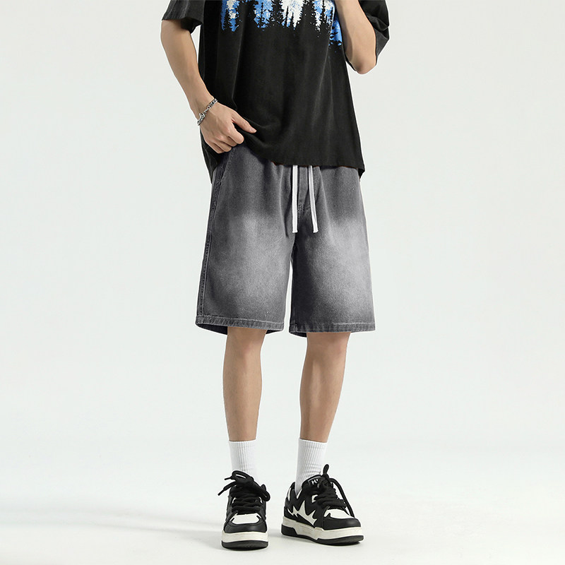 BOYUE帛跃美式高街直筒牛仔短裤潮流嘻哈小众痞帅青少年五分裤男,淘宝优惠券,粉丝福利购,淘宝优惠卷