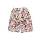 Летние японские мультяшные пляжные шорты для школьников, штаны, свободный крой