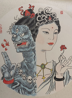 陕西省美协胡若虚老师手绘国画
