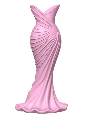有艺术感的摆件3D礼服礼服花瓶摆件桌面高级工艺精致现代插花艺术
