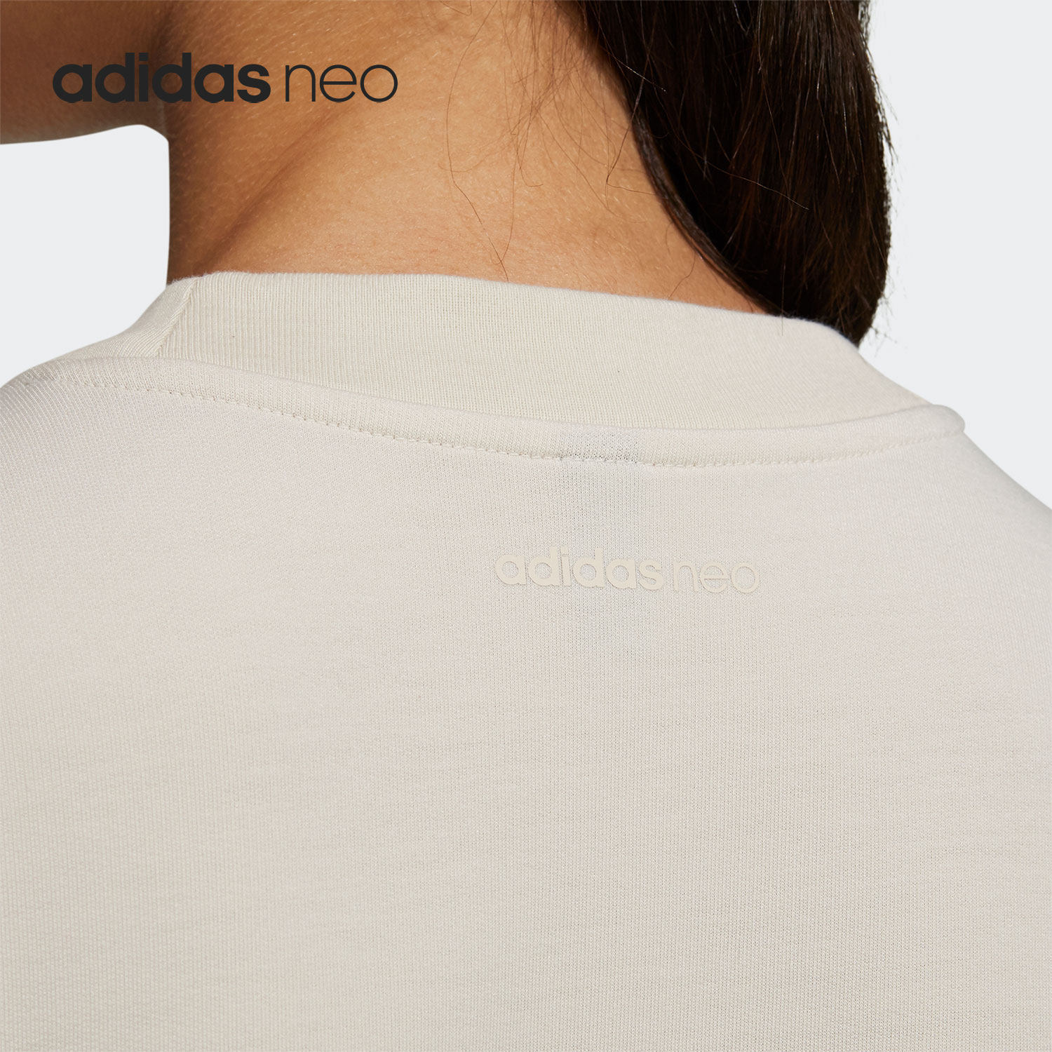 Adidas/阿迪达斯正品NEO 女子短袖三条纹长款运动连衣裙 H45105 - 图2