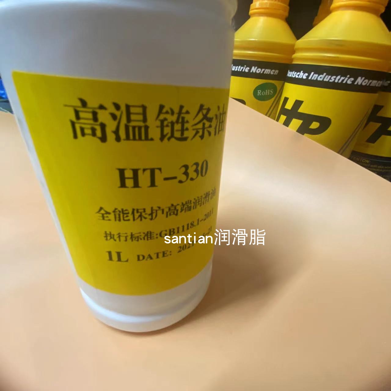 回流焊高温链条油VOSLE TH330耐温300度环保透明色液体润滑油1KG-图0