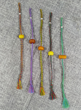 天然老蜜蜡情侣民族复古手链