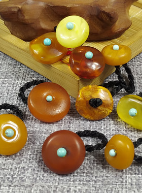 波罗的海老蜜蜡编织复古戒指