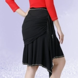 Новая юбка для джитбы кисточка для латинской танцевальной юбки Dots Pas Hot Diamond Dance Юбка Crystal Crepe Streamer четырехэтапная юбка