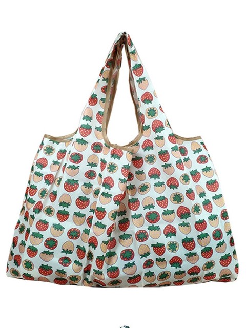 Lightweight cartoon handbag foldable storage environmentally friendly bag
