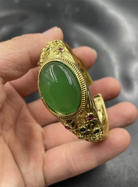 女款镶嵌玉髓玛瑙手镯