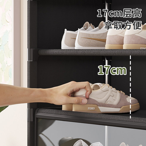 鞋架多层家用门口透明防尘鞋柜出租房用入户门小窄鞋子收纳架新款 - 图3