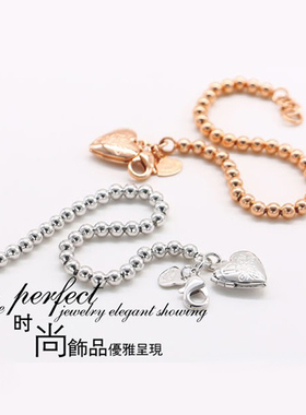 纯银不掉色情侣款圆珠手链