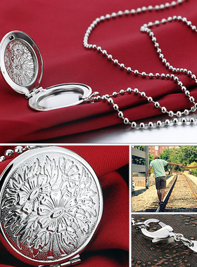 微微妮纯银订做女士儿童相片项链