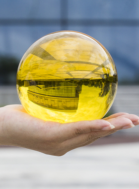 透明人造招财摄影水晶球