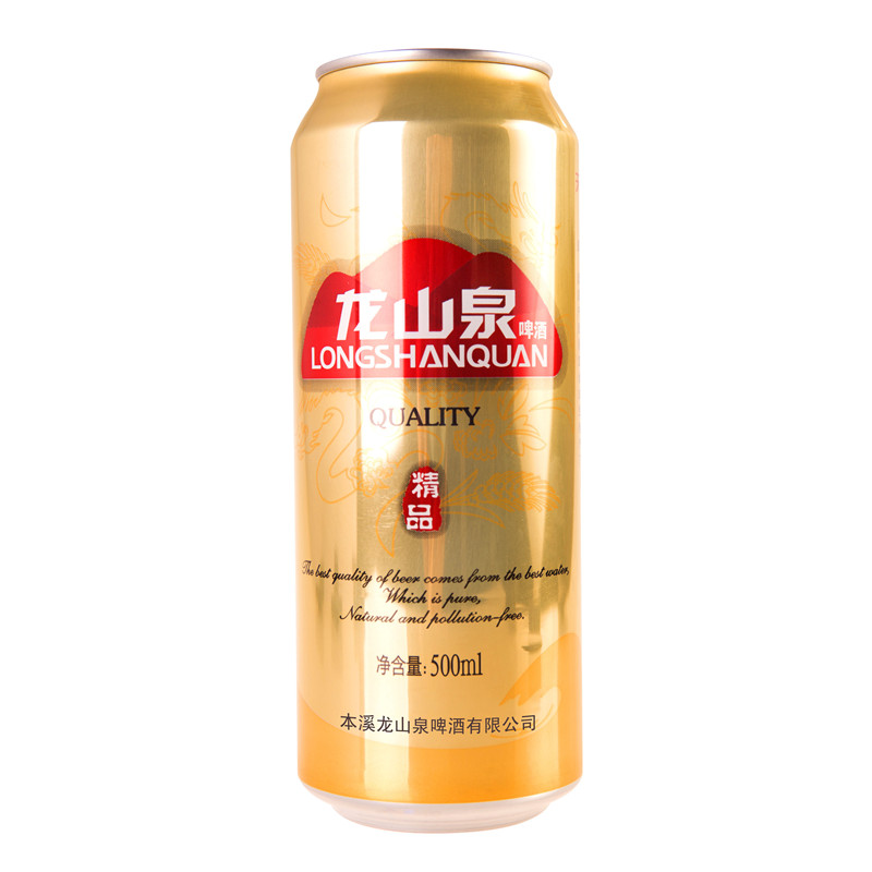 本溪龙山泉啤酒 精品8°易拉罐 500mlx12听