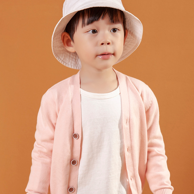 女童毛衣春装男童毛线条纹针织衫2025新款儿童休闲开衫女孩外套潮