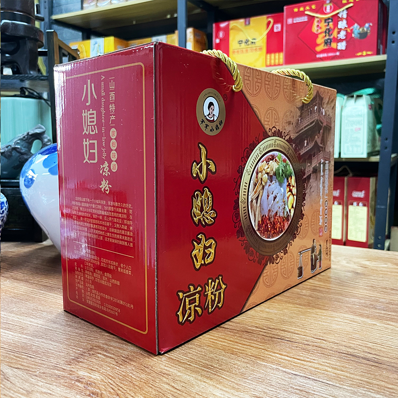 小媳妇凉粉500克*5袋有调料包土豆粉礼盒装山西大同特产包邮即食 - 图0