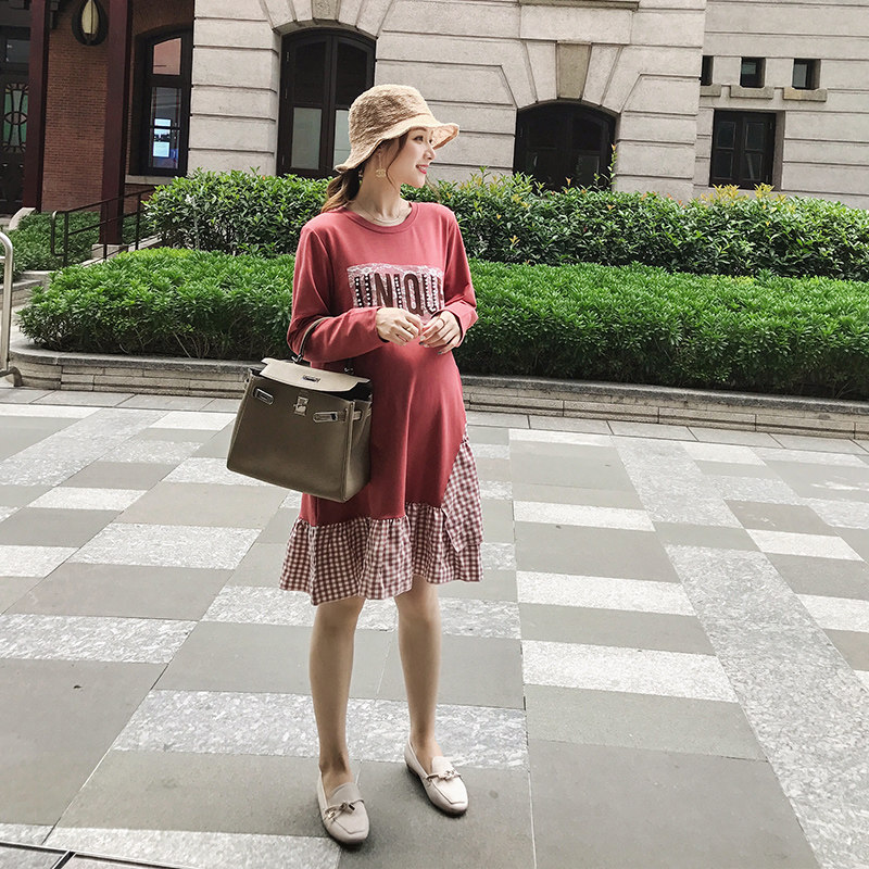 孕妇装2020年春秋新款宽松连衣裙 资兰连衣裙