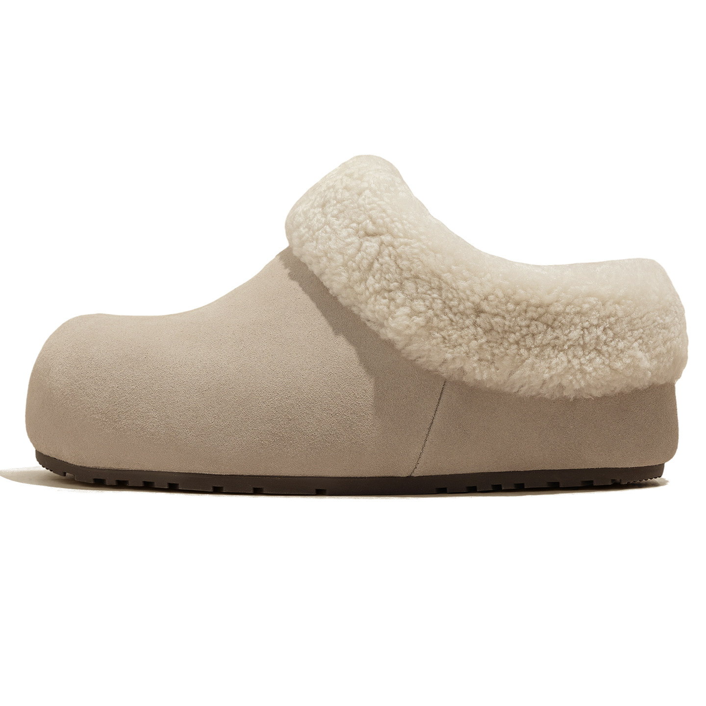 毛口加绒勃肯鞋女2026新款春季加绒加厚保暖懒人一脚蹬包头半拖鞋,淘宝优惠券,粉丝福利购,淘宝优惠卷