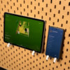 IKEA hole board mobile phone tablet storage stand