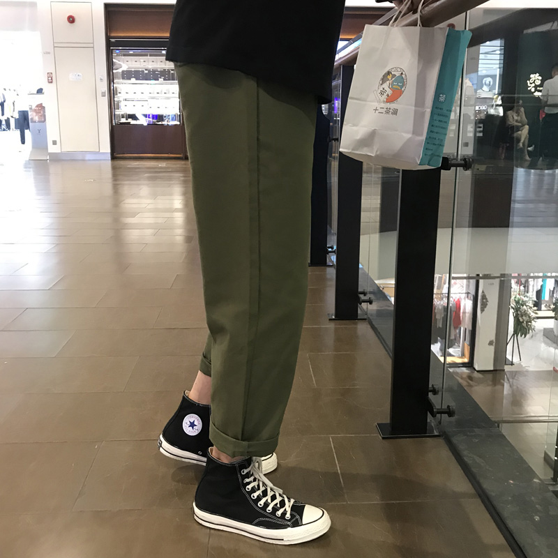 裤子 INS 休闲裤男工装裤裤子韩版潮流九分裤夏季直筒宽松薄 超火 裤子 INS 休闲裤男工装裤裤子韩版潮流九分裤夏季直筒宽松薄 超火