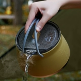MSQUARE Camping Kettle Outdoor Складной силиконовый портативный кемпинг Открытый огонь окружающий плита Приготовление чая на открытой плите Приготовление ветви