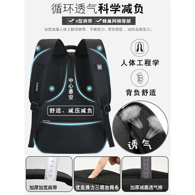 Backpack men's backpack college student high school junior high school women's schoolbag large capacity Swiss business computer bag new travel