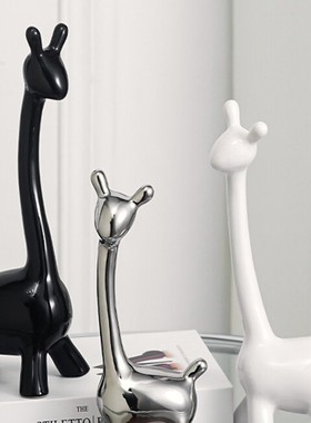 采购产品创意鹿饰品易接近的奢华简约和高端家庭客厅入口电视柜酒