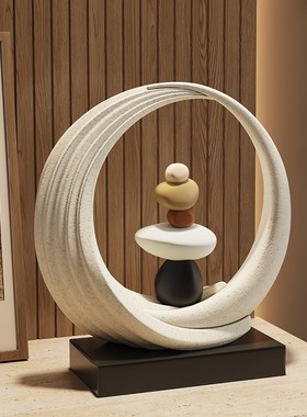 时来运转摆件酒柜装饰品轻奢高档客厅玄关高级感2025新款现代简约