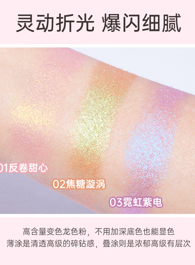 Gracebabi变色龙爆闪眼影高光