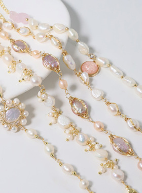 珍珠手链女设计感小众绿松石珍珠手串复古手饰高级感饰品批发天然