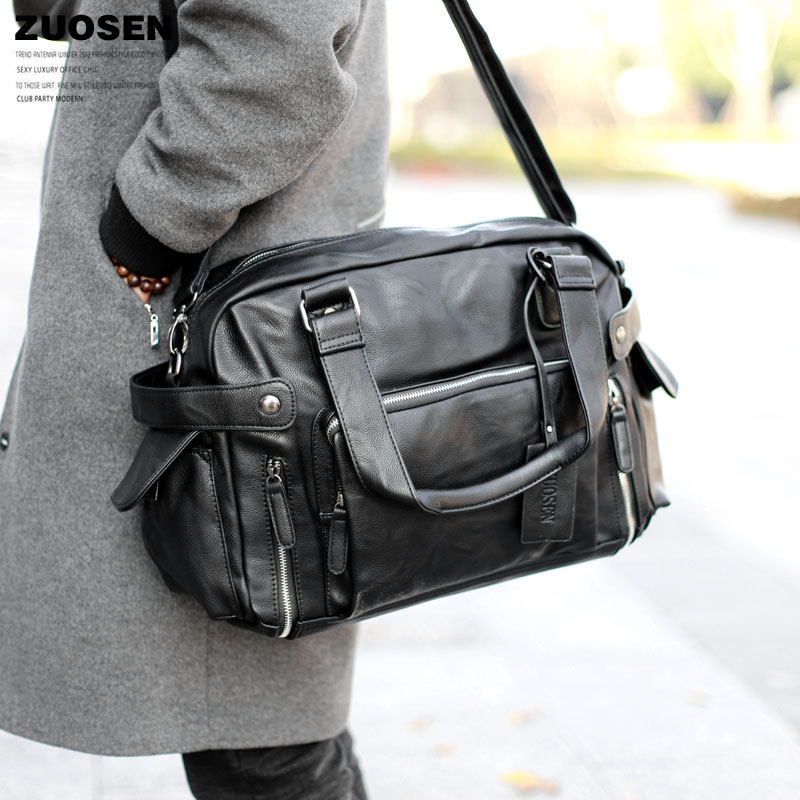 左森单肩包休闲包韩版潮流男士包包 zuosen左森男士包袋